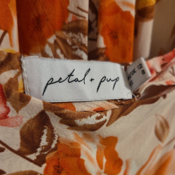 Petal & Pup Floral High-Low Maxi Skirt With Matching Crop Top Set - Picture 2 of 6